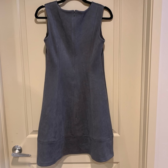 DKNY Gray Faux Suede Dress - Picture 6 of 16